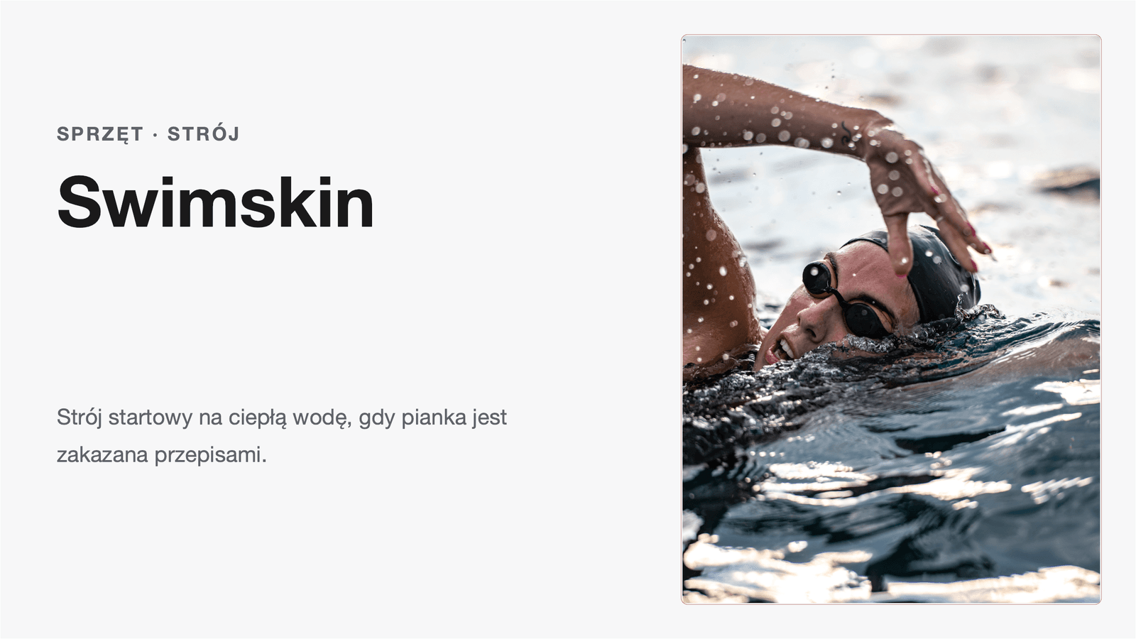 Swimskin: strój na ciepłą wodę, gdy pianka odpada
